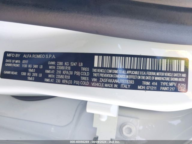 ZASFAKAN4J7B78393 Alfa Romeo Stelvio Awd