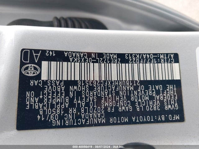 Toyota Corolla S Plus 2015 2T1BURHEXFC263516 Image 9