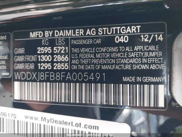WDDXJ8FB8FA005491 Mercedes-Benz S 550 4matic