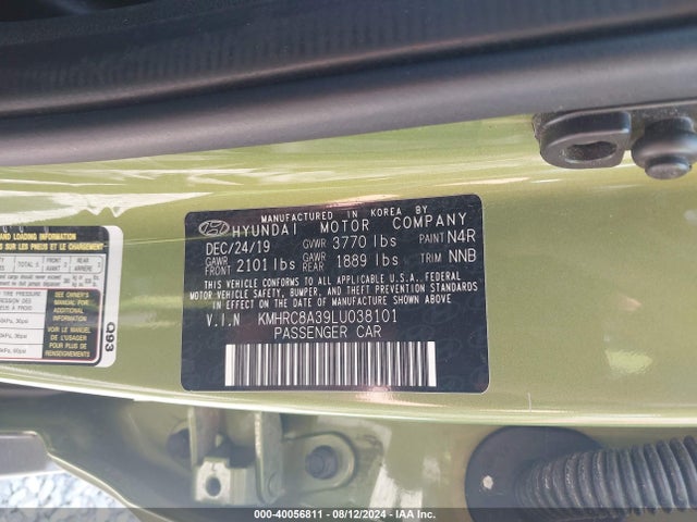 Hyundai Venue Sel 2020 KMHRC8A39LU038101 Image 9