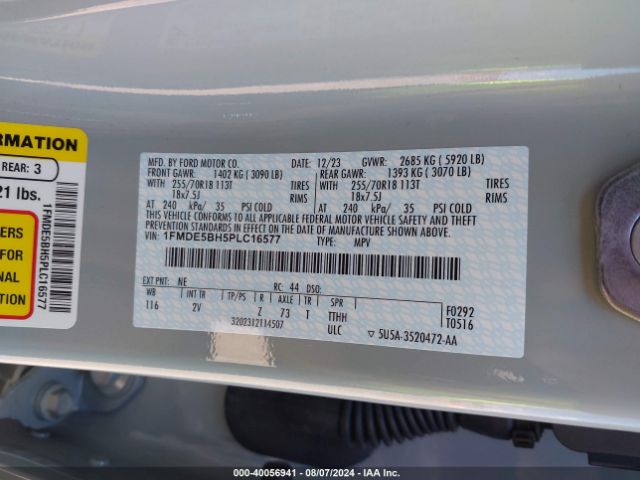 1FMDE5BH5PLC16577 Ford Bronco Outer Banks