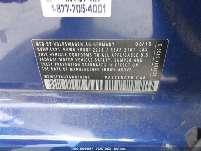 WVWUF7AU7GW016309 Volkswagen Golf R 4-door