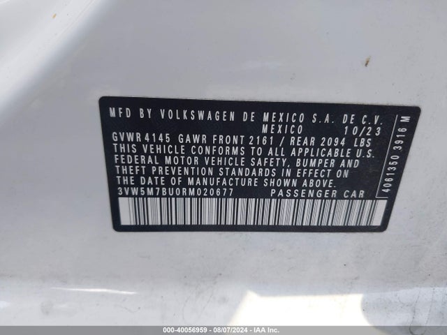3VW5M7BU0RM020677 Volkswagen Jetta 1.5t S