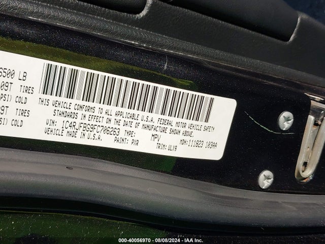 Jeep Grand Cherokee Limited 2015 1C4RJFBG9FC706263 Image 9