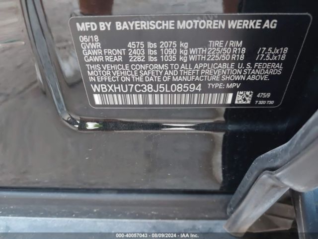 WBXHU7C38J5L08594 BMW X1 Sdrive28i