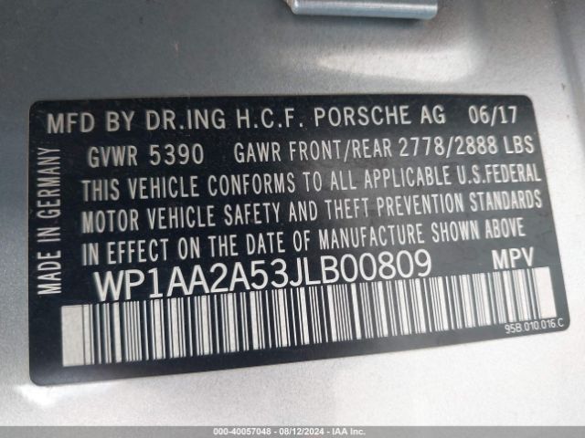 2018 PORSCHE MACAN WP1AA2A53JLB00809 Photo 8