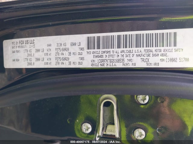 RAM 1500 Express 2016 1C6RR7KT6GS168535 Image 9