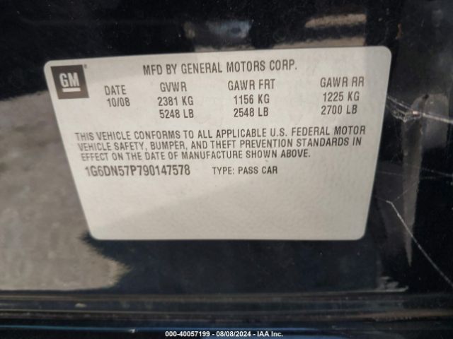 2009 CADILLAC CTS-V 1G6DN57P790147578 Photo 8