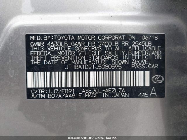 JTHBA1D21J5080595 Lexus IS 300