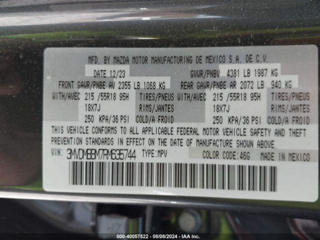 3MVDMBBM7RM635744 Mazda Cx-30 2.5 S Select Sport