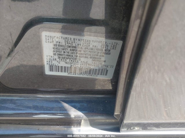 Nissan SENTRA SR 2015 3N1AB7AP4FY238115 Image 9