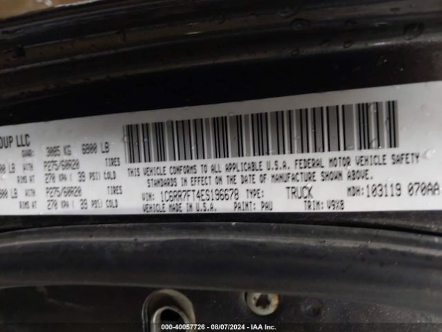 1C6RR7FT4ES196678 RAM 1500 St