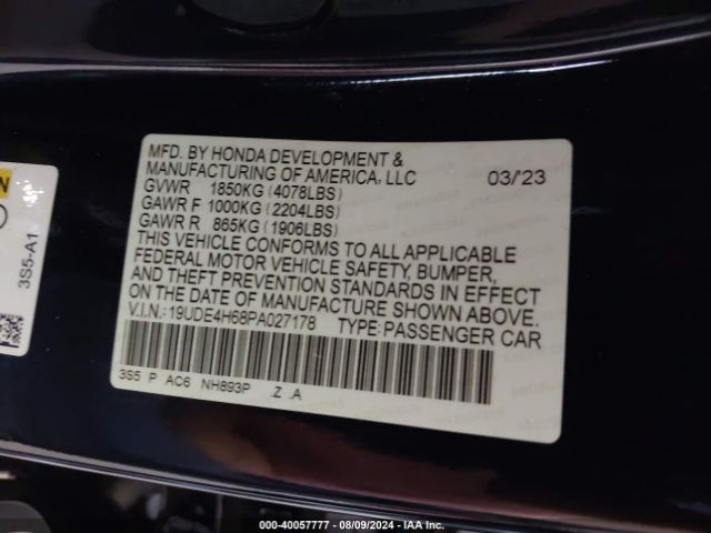19UDE4H68PA027178 Acura Integra A-spec W/ Technology