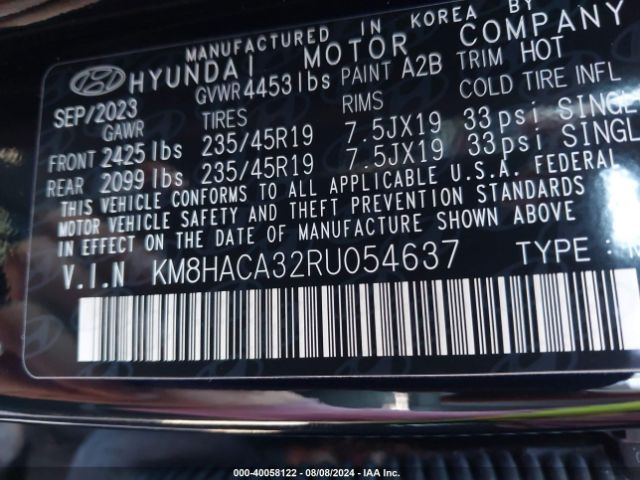 KM8HACA32RU054637 Hyundai Kona N Line