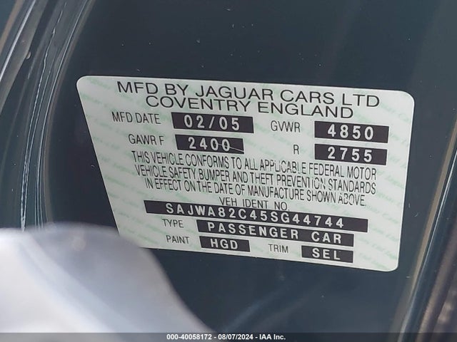 2005 JAGUAR XJ SAJWA82C45SG44744 Photo 8