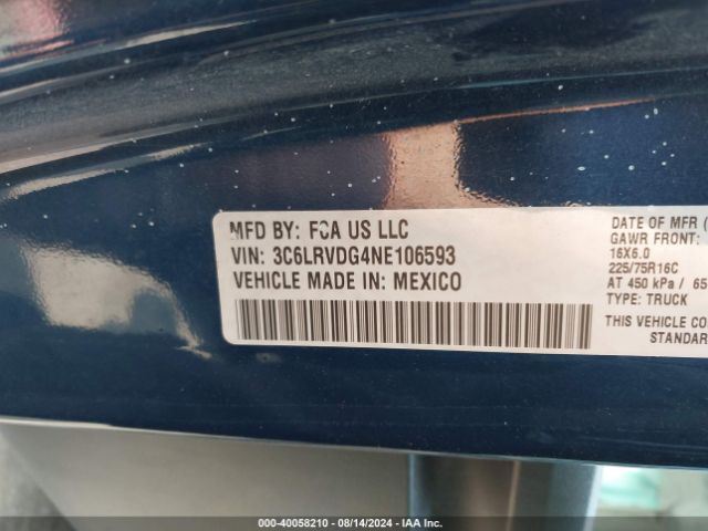 2022 RAM PROMASTER 2500 3C6LRVDG4NE106593 Photo 8