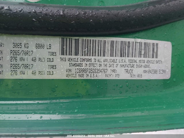 1C6RR6FG5GS354767 RAM 1500 Tradesman