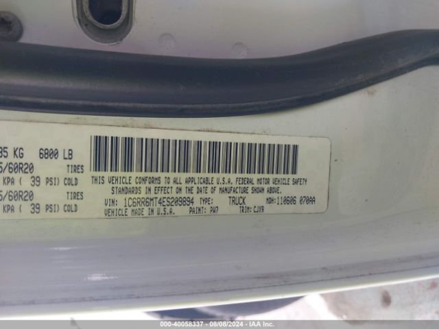 1C6RR6MT4ES209894 RAM 1500 Sport