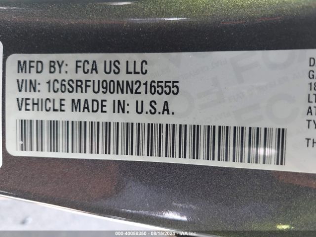 1C6SRFU90NN216555 RAM 1500