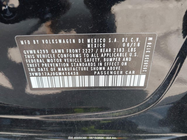 3VWD17AJ0GM416438 Volkswagen Jetta 1.8t Sport