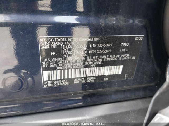 JTMC1RFV6LD053932 Toyota Rav4 Xle Premium