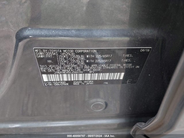 Toyota RAV4 LE 2016 JTMZFREV5GJ086098 Image 9