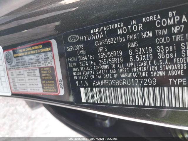KMUHBDSB6RU177299 Genesis Gv80 2.5t Awd