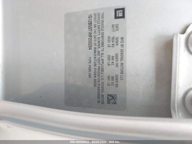 1G1ZB5ST1HF293284 Chevrolet MALIBU LS