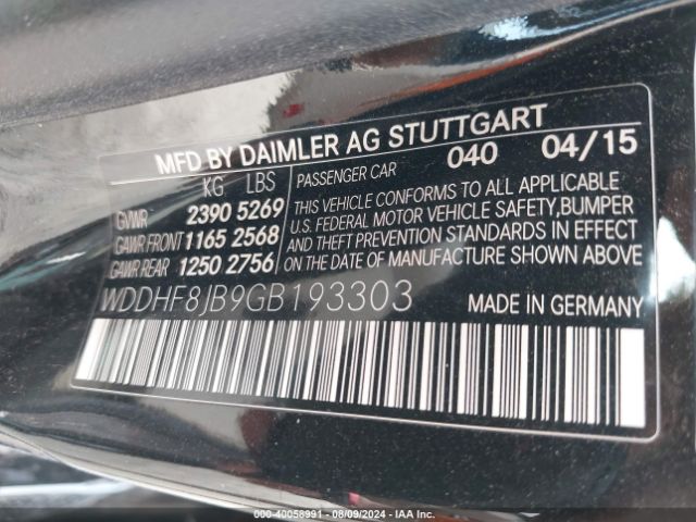 WDDHF8JB9GB193303 Mercedes-Benz E 350 4matic