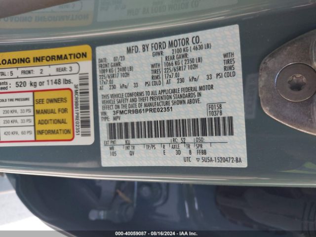 3FMCR9B61PRE02351 Ford Bronco Sport Big Bend