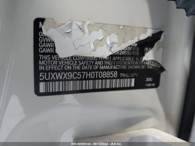 5UXWX9C57H0T08858 BMW X3 Xdrive28i