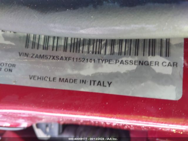 ZAM57XSAXF1152141 Maserati Ghibli