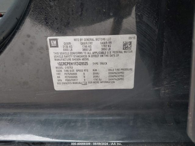 1GCRCPEH1FZ428525 Chevrolet Silverado 1500 Wt
