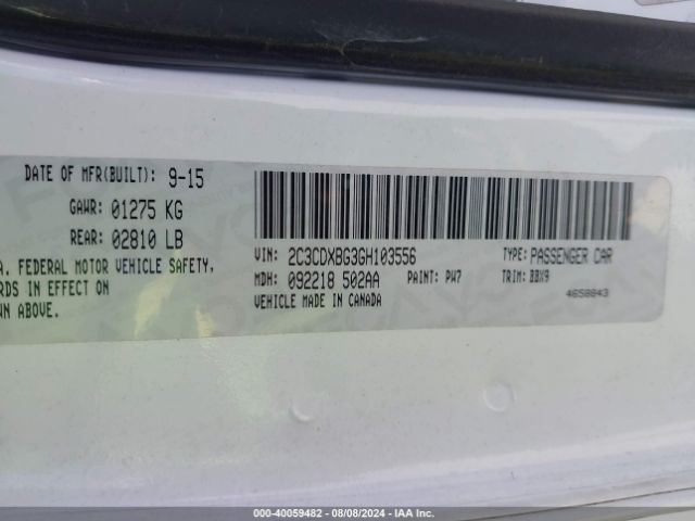 2C3CDXBG3GH103556 Dodge Charger Se