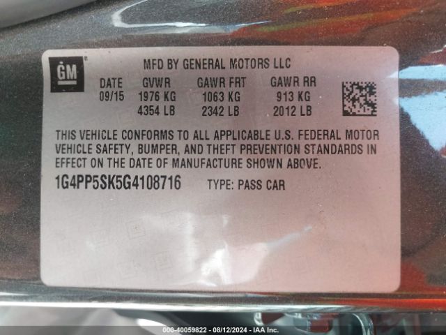 1G4PP5SK5G4108716 Buick Verano