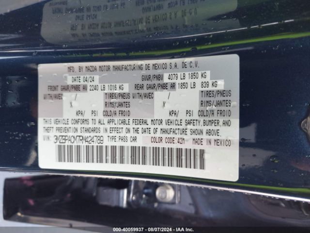 3MZBPACM7RM424789 Mazda Mazda3 2.5 S Preferred