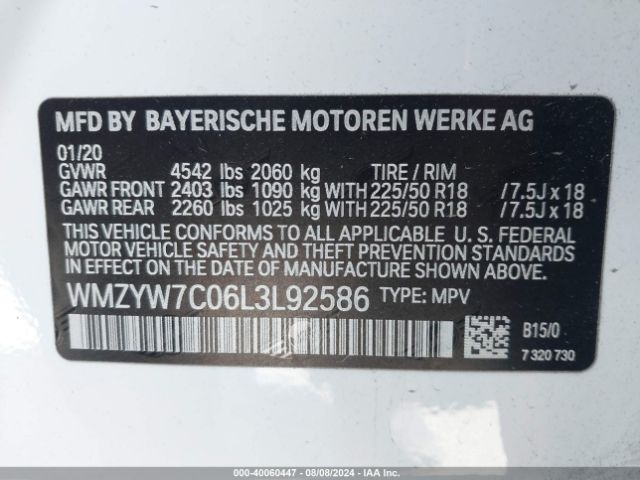 WMZYW7C06L3L92586 Mini Countryman Cooper S