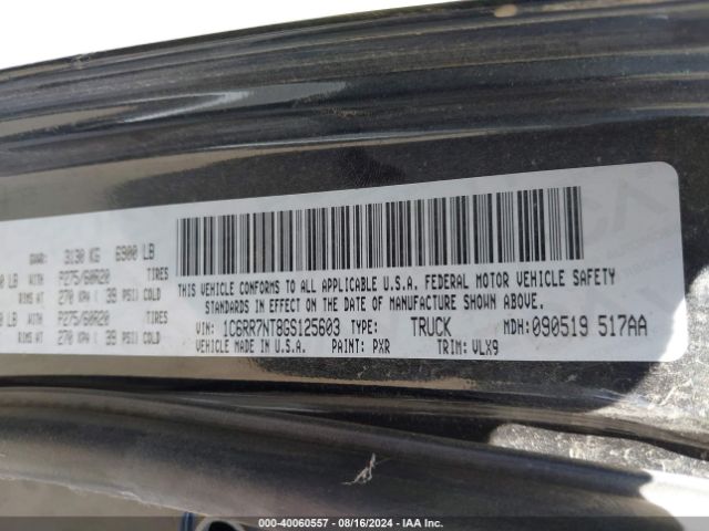 1C6RR7NT8GS125603 RAM 1500 Laramie