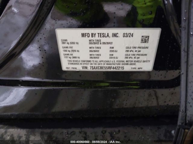 7SAXCBE55RF442215 Tesla Model X Long Range