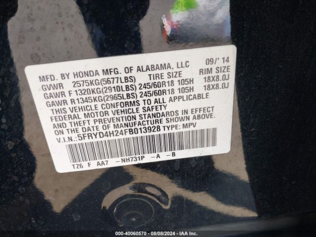 5FRYD4H24FB013928 Acura MDX