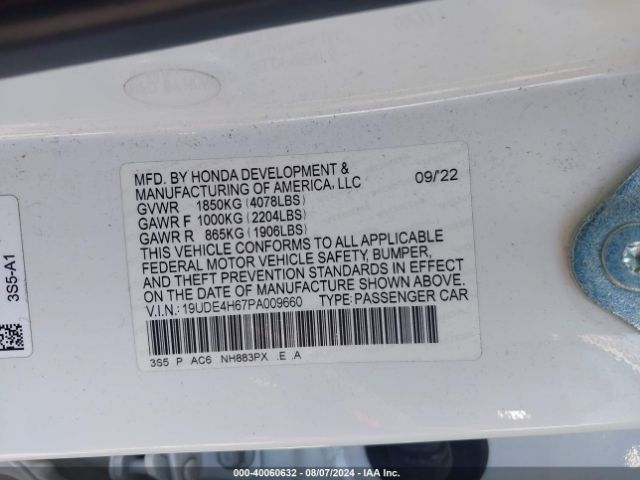 19UDE4H67PA009660 Acura Integra A-spec W/ Technology