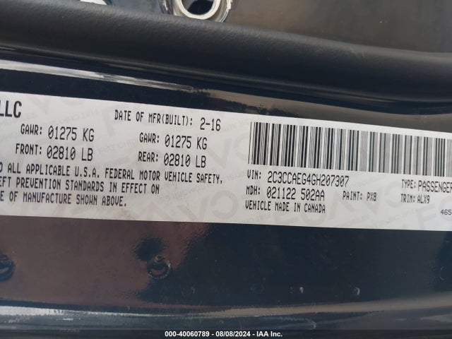 2C3CCAEG4GH207307 Chrysler 300C