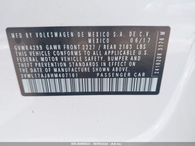 3VWL17AJ8HM407161 Volkswagen Jetta 1.8t Sel/1.8t Sel Premium