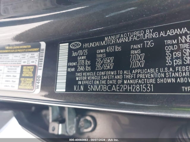 Hyundai TUCSON SEL 2023 5NMJBCAE2PH281531 Image 9