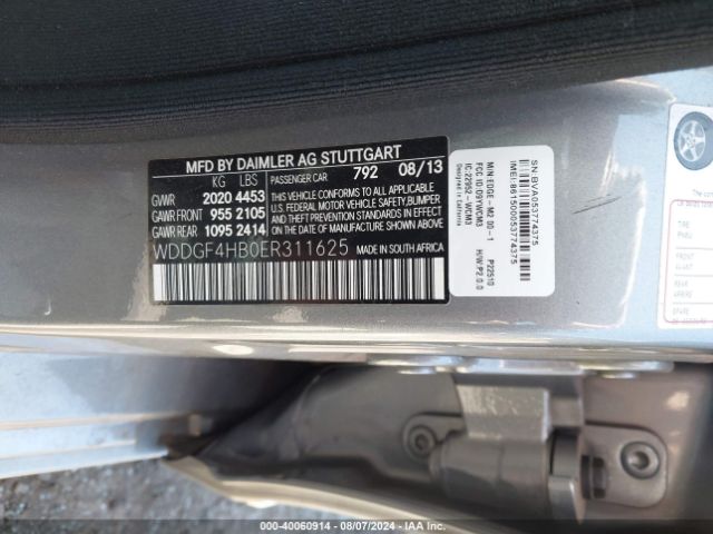 WDDGF4HB0ER311625 Mercedes-Benz C 250 Luxury/sport