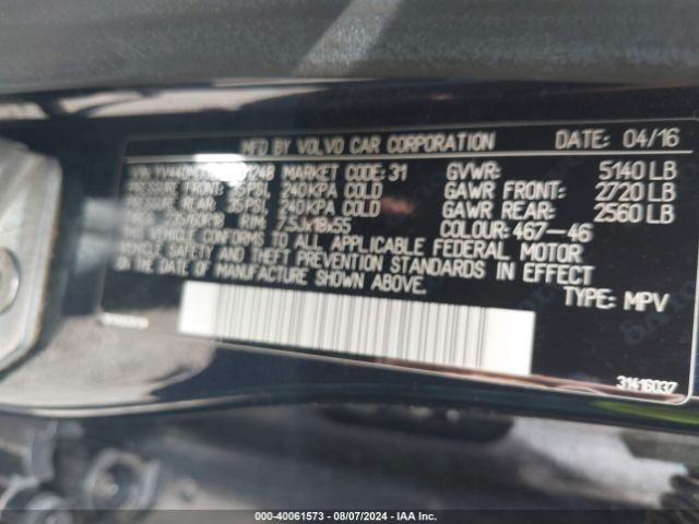 YV440MDU2H2001248 Volvo Xc60 T5 Inscription