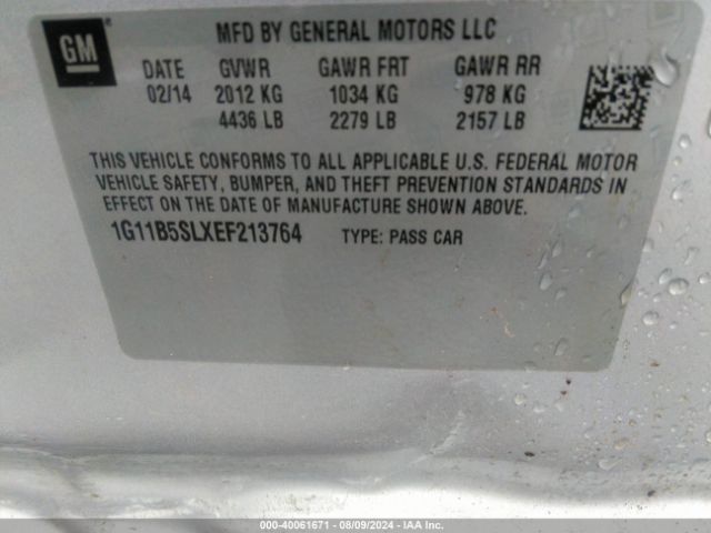 1G11B5SLXEF213764 Chevrolet Malibu 1ls