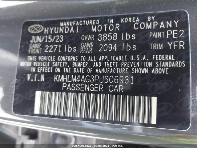 Hyundai ELANTRA SEL 2023 KMHLM4AG3PU606931 Image 9
