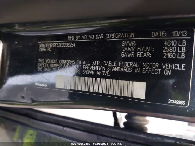 YV1612FS3E2298254 Volvo S60 T5/t5 Platinum/t5 Premier/t5 Premier Plus