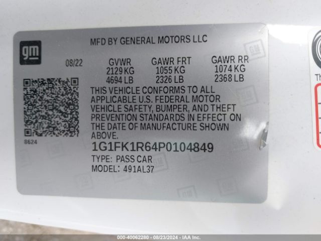 1G1FK1R64P0104849 Chevrolet Camaro Rwd  Zl1